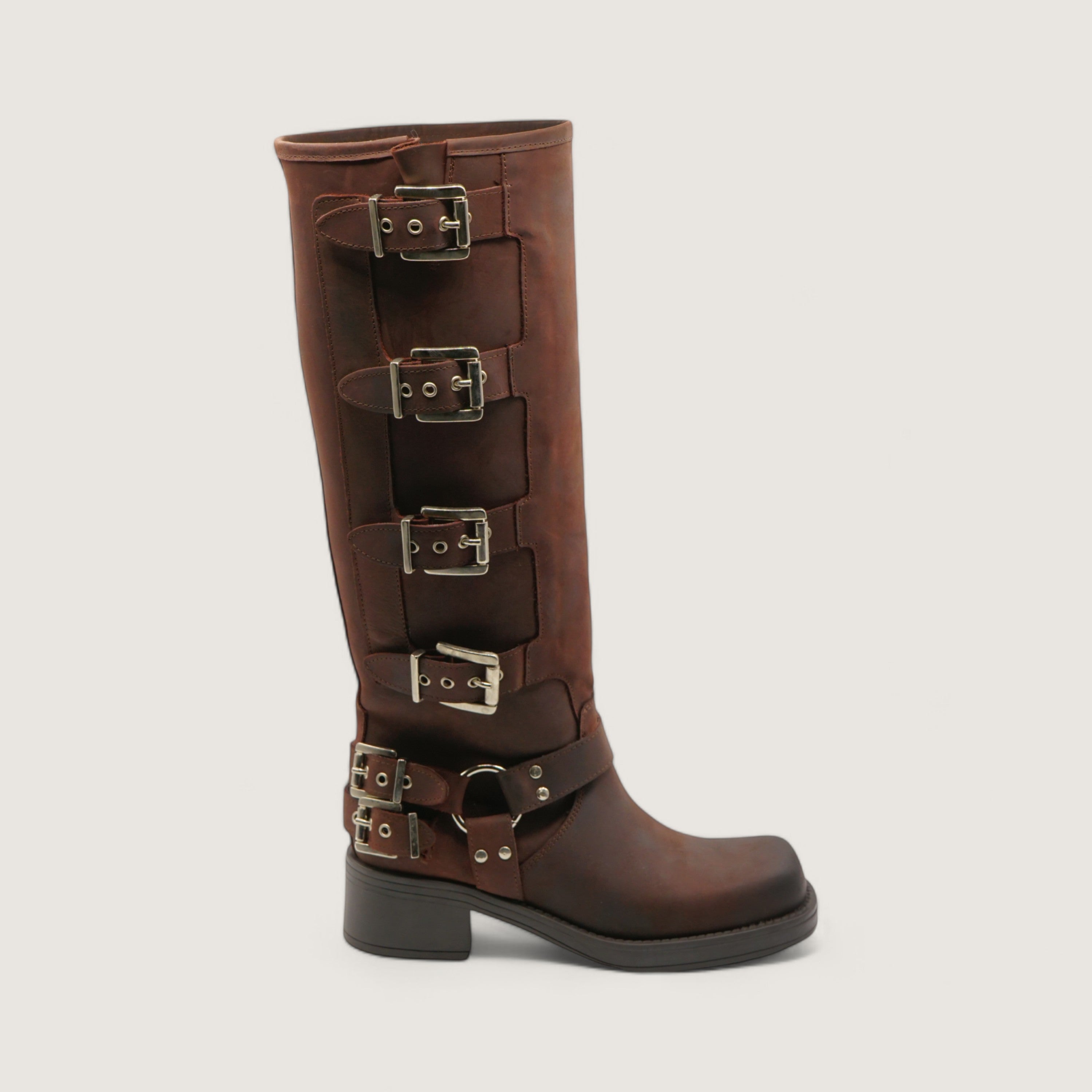 Texas - 5 Side Buckle Boot Brown