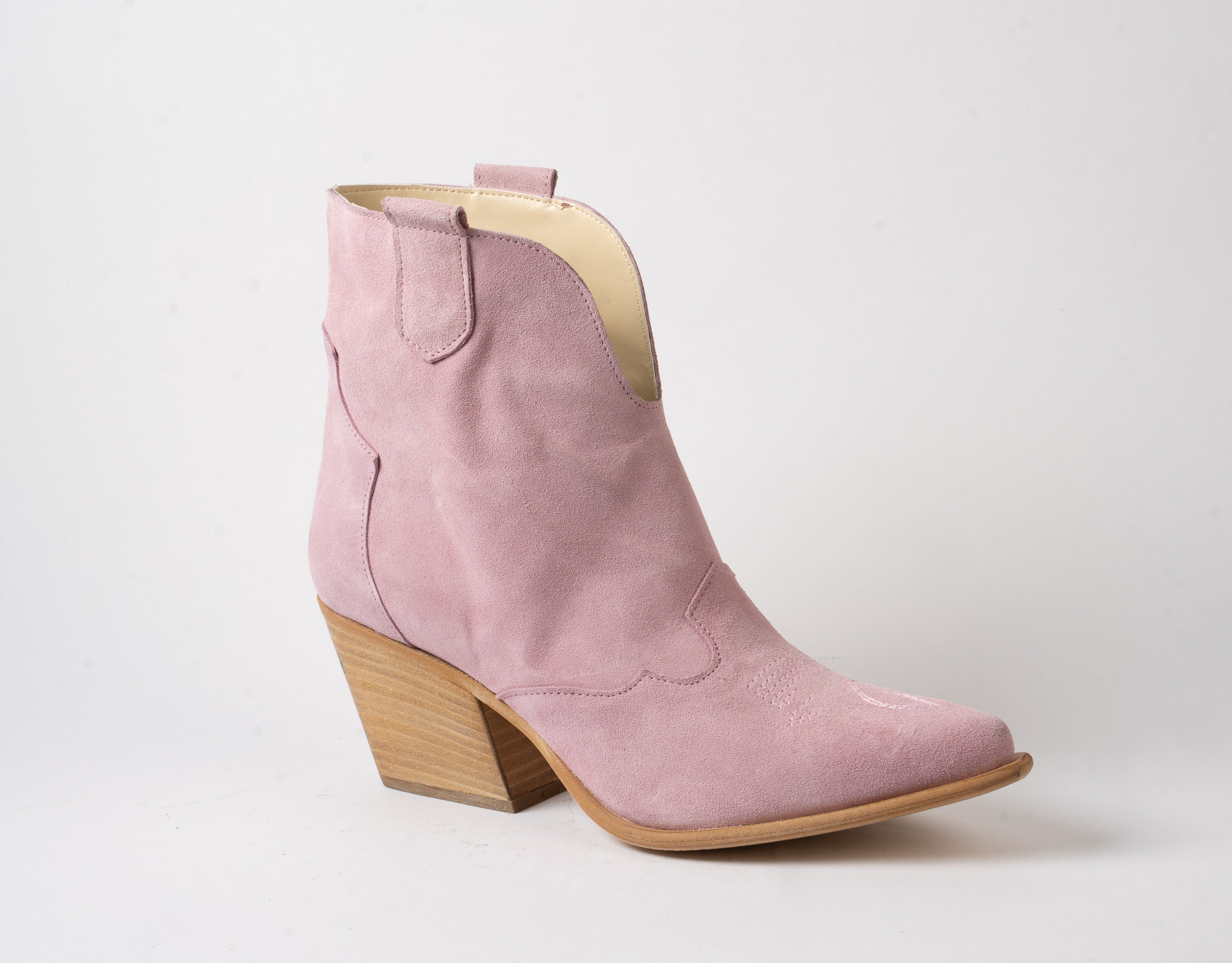 Desert - Texano Basso Ricamato in Punta Rosa