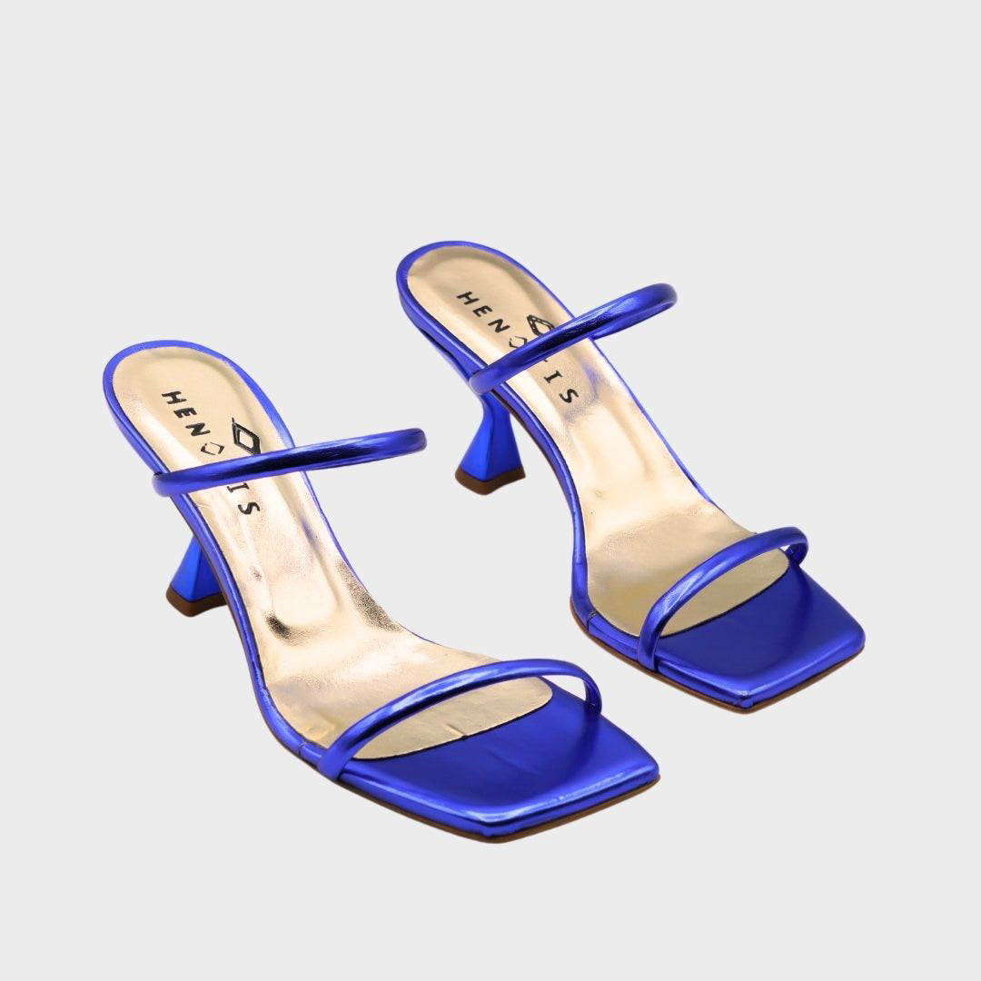 Clara - Electric Blue Leather Sandals