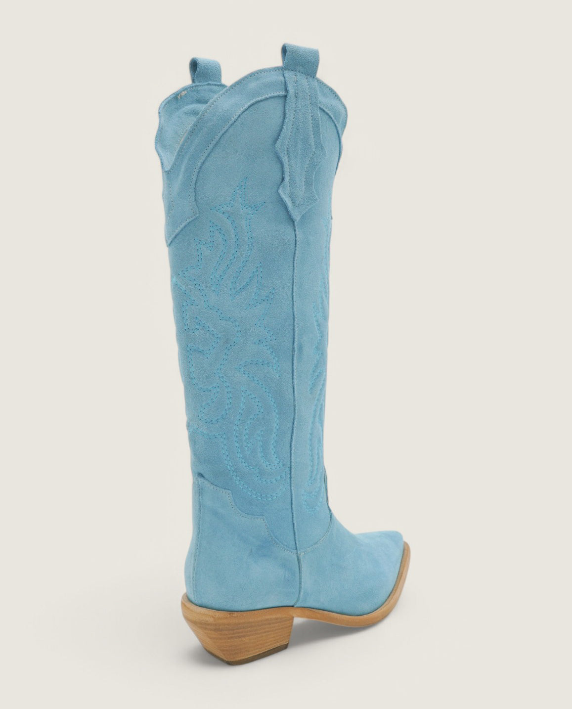 Clare - High Texan brodé en daim Sable
