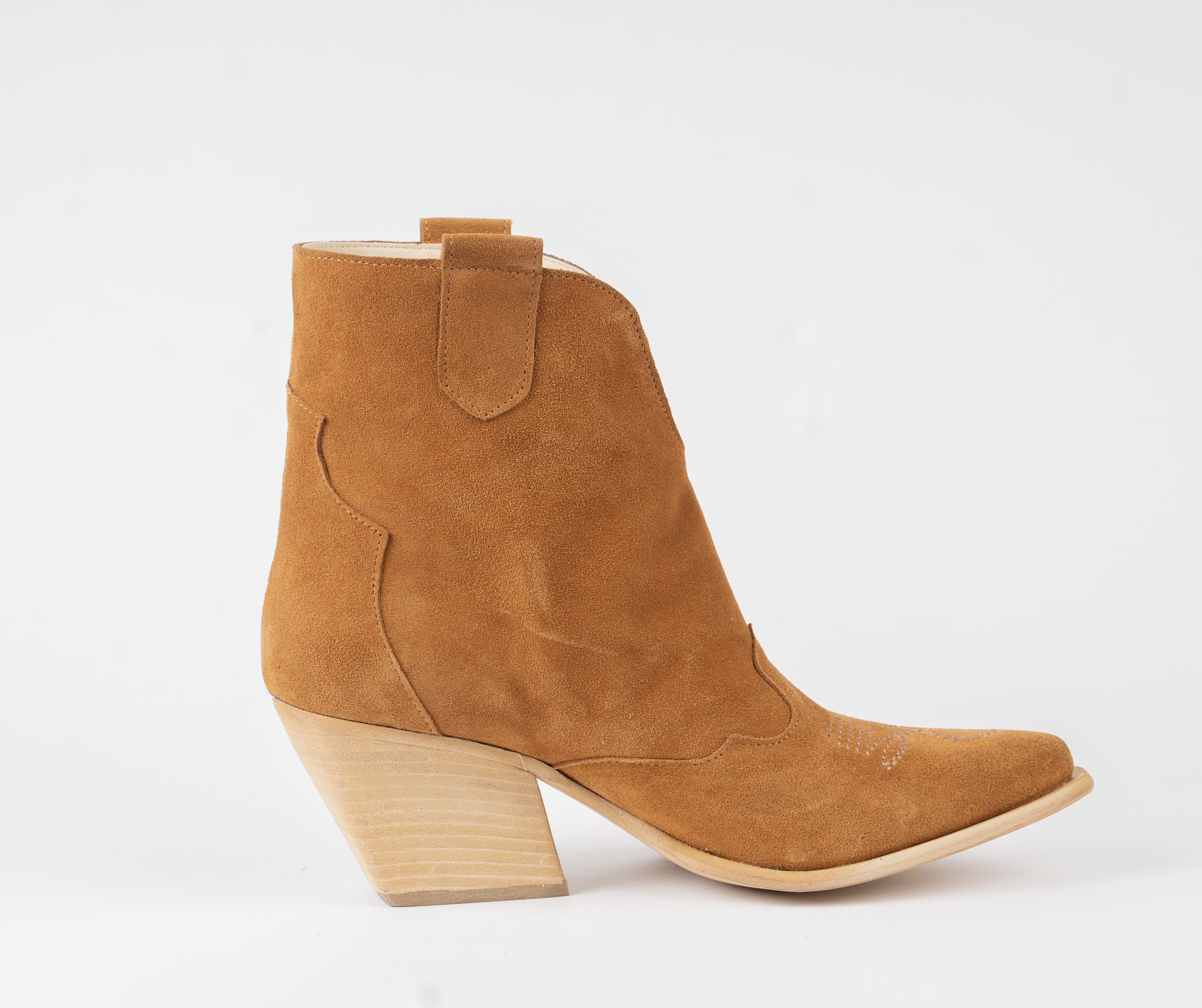 Desert - Texano Basso Ricamato in Punta Cuoio