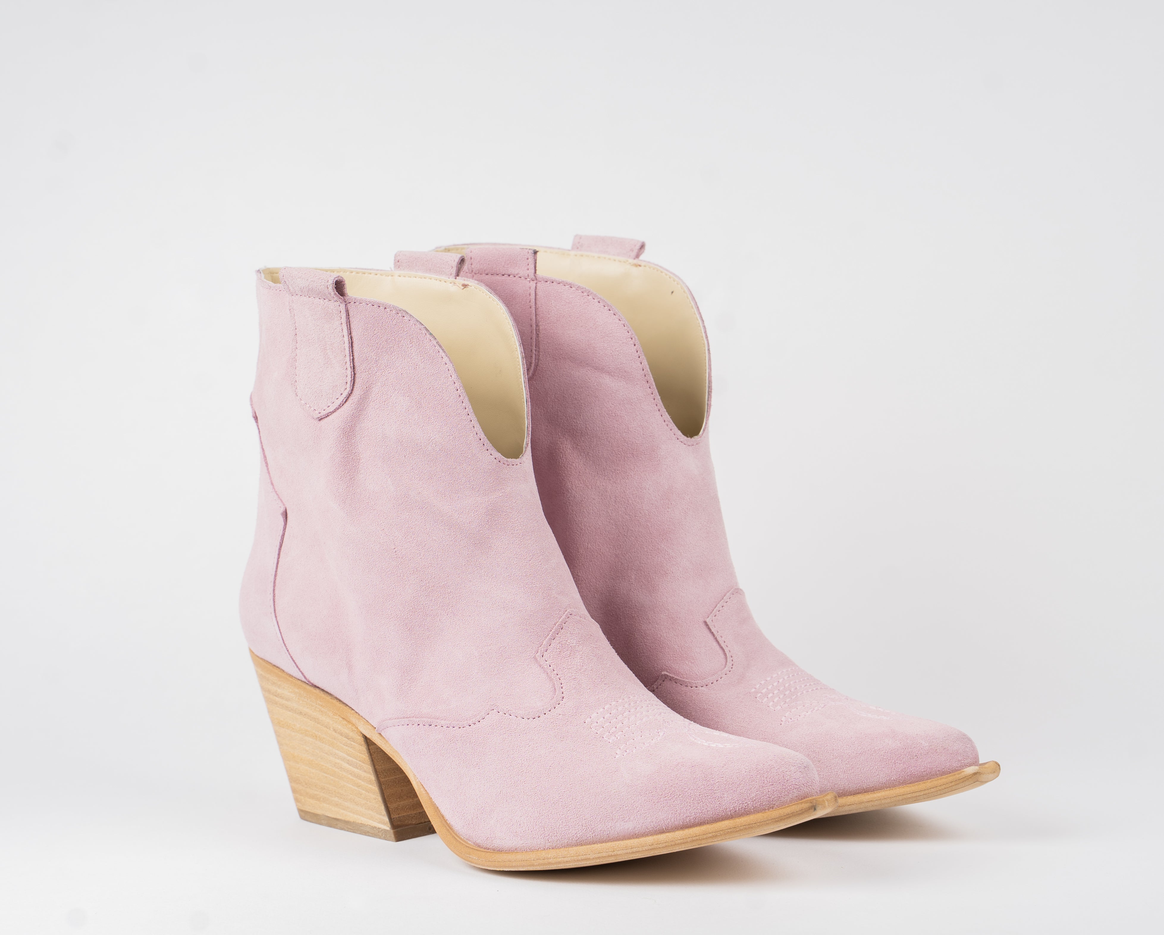 Desert - Texano Basso Ricamato in Punta Rosa