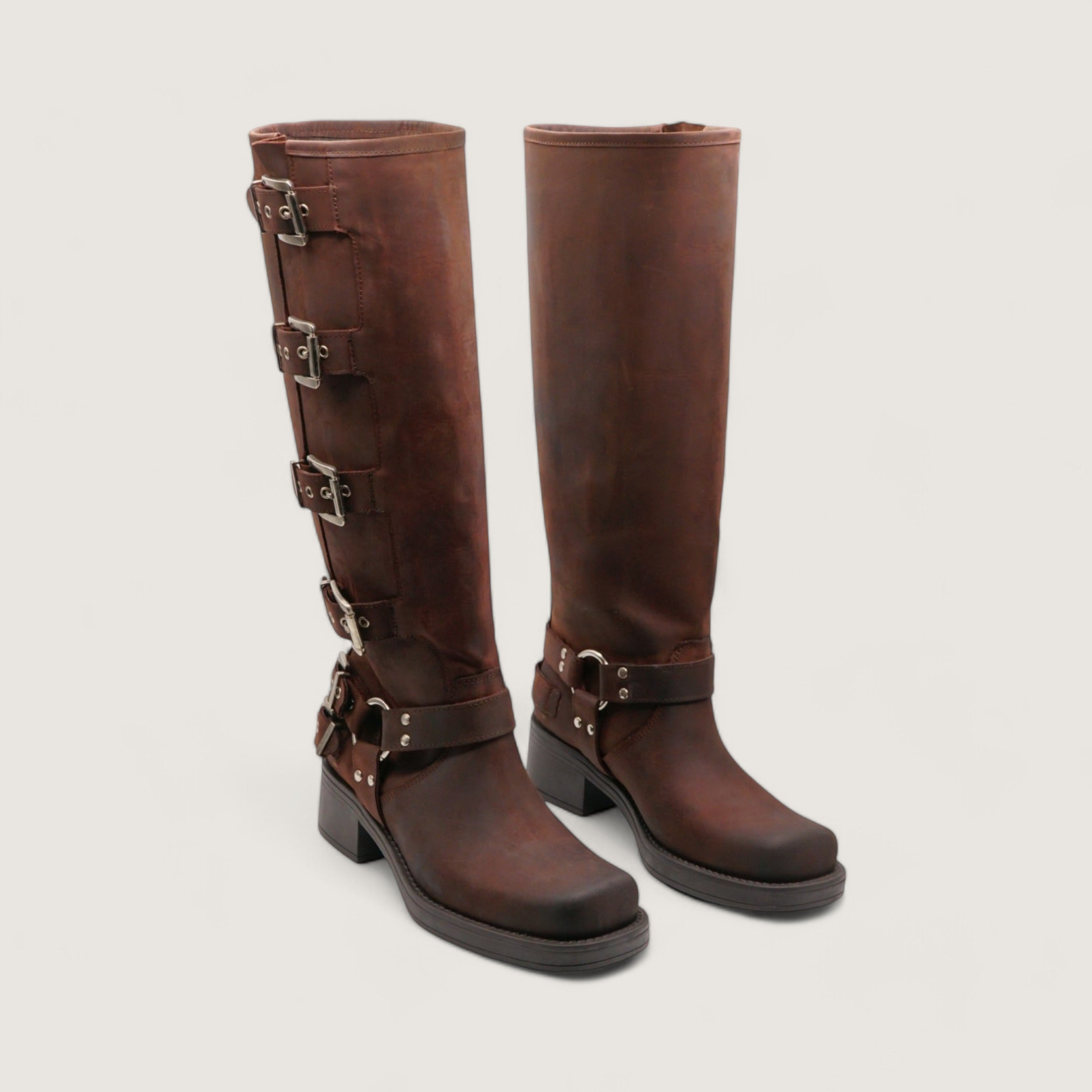 Texas - 5 Side Buckle Boot Brown