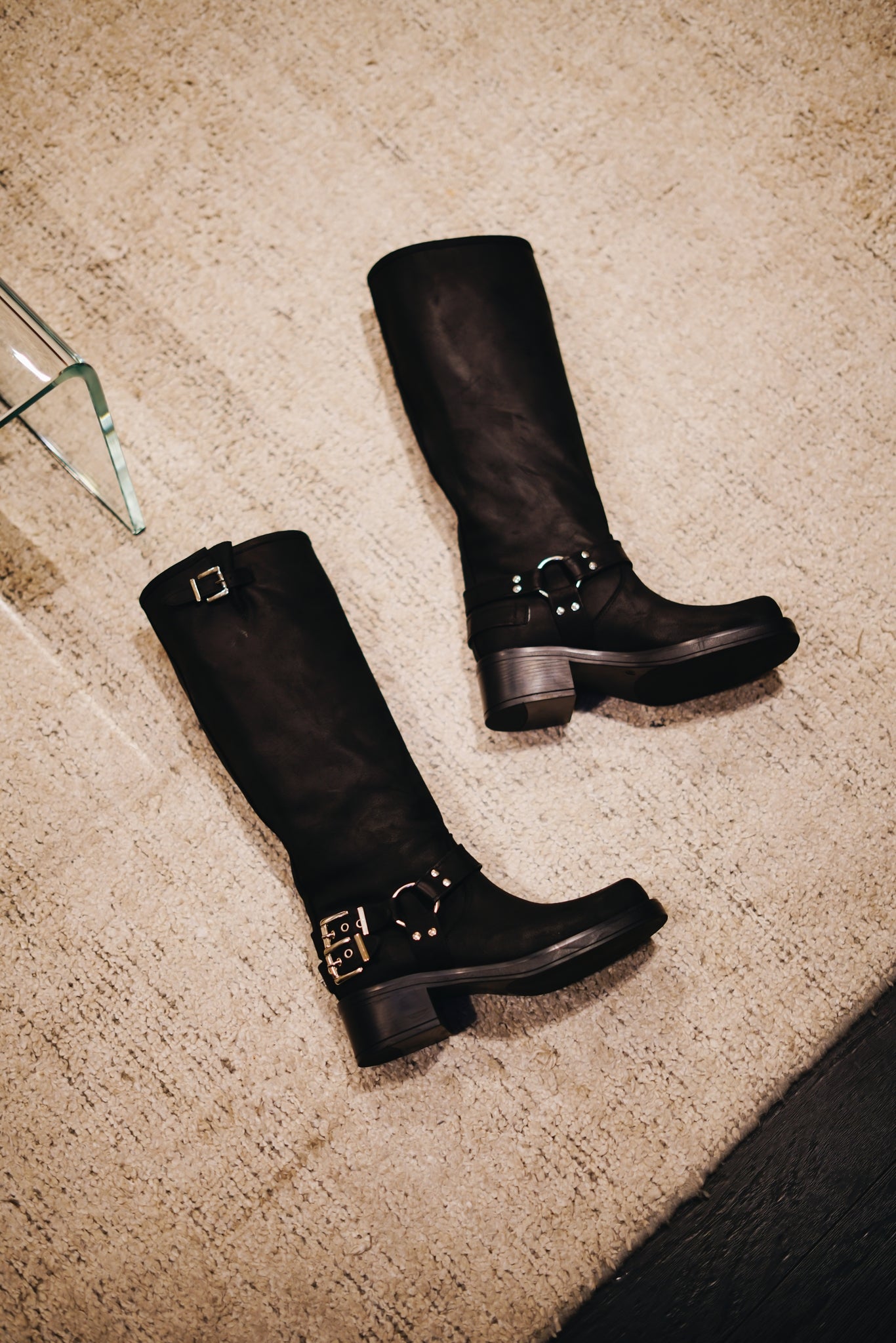 Kansas - Boot with buckles and anklet Black